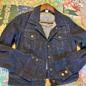 J Crew Classic Dark Denim Jacket